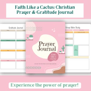 Prayer Journal Printable | Bible Study Guide | Gratitude Journal | Bible Study Journal | Reflection Notes | Daily Prayer Planner| PDF print