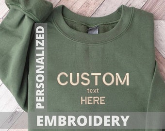 Custom Embroidered Sweatshirt, Personalized Gift, Embroidered Sweater, Personalized Couples Gift, Personalized Sweatshirt, Engagement Gift