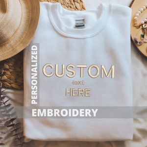 Custom Embroidered Sweatshirt, Personalized Gift, Embroidered Sweater, Personalized Couples Gift, Personalized Sweatshirt, Engagement Gift image 3