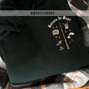 Wizard Wand Shop Embroidered Sweatshirt, Wizard Hoodie, Universal Trip Sweater, Wizard Book Shop, Gift For Book Nerd, Bookish Pullover