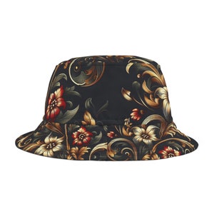 Bucket Hat, Flower Bucket Hat, Floral Bucket Hat, Rave Bucket Hat, Cute Hat Bucket, Women Sun Hat, Trendy Bucket Hat, Vacation Sun Hat, Gift
