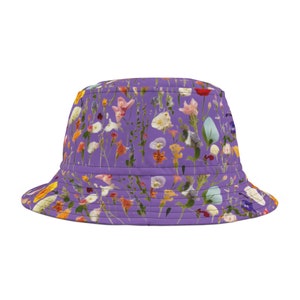 Bucket Hat, Flower Bucket Hat, Floral Bucket Hat, Rave Bucket Hat, Cute Hat Bucket, Women Sun Hat, Trendy Bucket Hat, Vacation Sun Hat, Gift