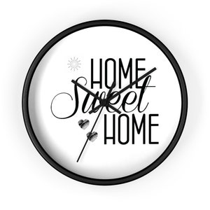Home Sweet Home, Wanduhr, moderne Wanduhr, Wohnzimmeruhr, Küchenuhr, coole Uhr, süße Uhr, runde Uhr, kleine Wanduhr