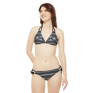 Strappy Bikini Set, Aztec Bikini, String Bikini, Cute Bikini, Sexy Swimwear, Swimming Suit, String Swimsuit, Hot Bikini, Swim Wear, Bikini
