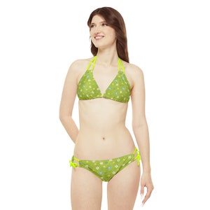 Strappy Bikini Set, Floral Bikini, String Bikini, Cute Bikini, Sexy Swimwear, Swimming Suit, String Swimsuit, Hot Bikini, Swim Wear, Bikini