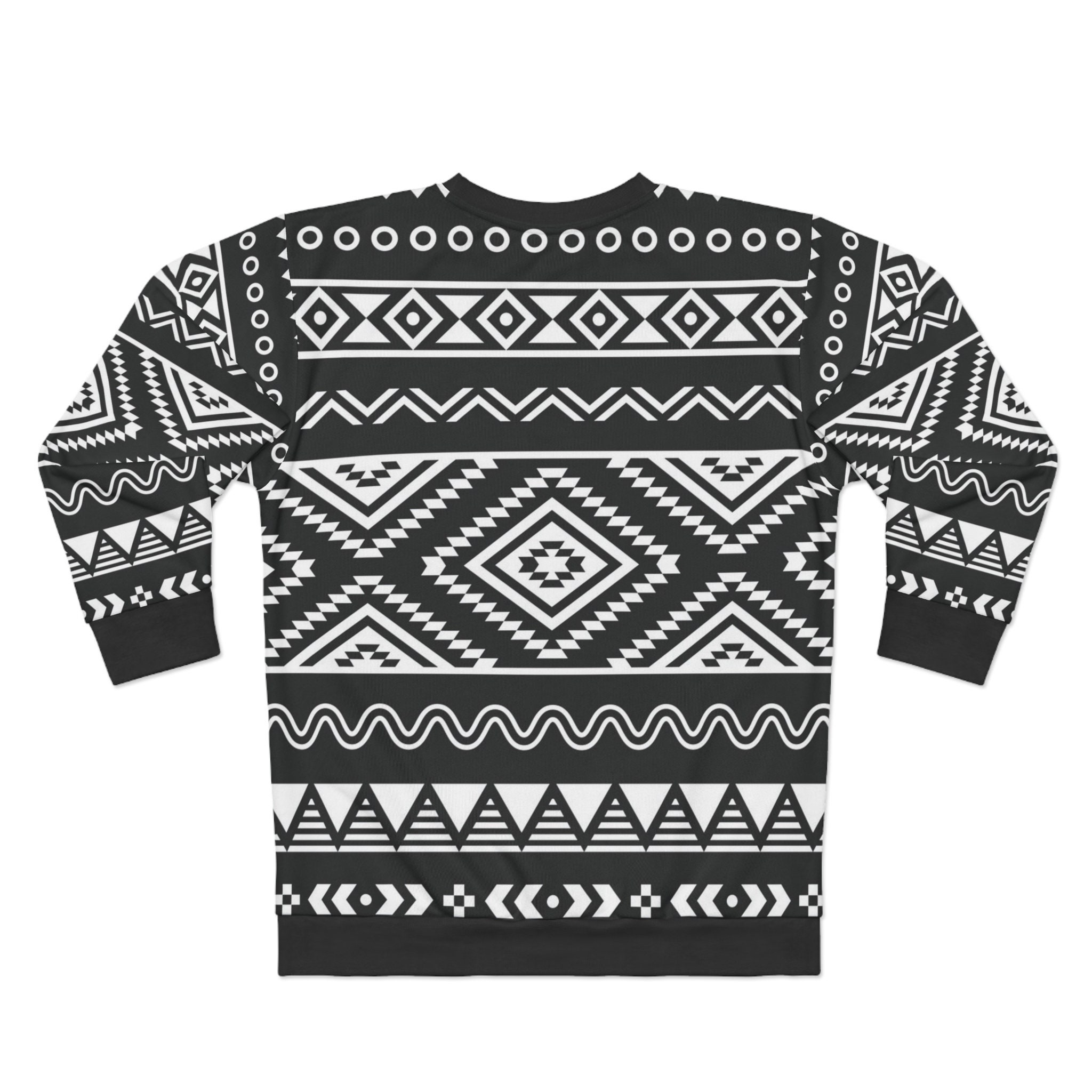 ユニセックス スウェットシャツ、トライバル パターン、アフリカ デザイン、幾何学的形状、白黒、ユニークなスウェットシャツ、ユニセックス  ファッション、トレンディなアパレル - Etsy 日本, image size:2048x2048