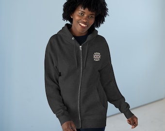 Good Vibes Floral Unisex Zip Hoodie, Unisex Full Zip Hooded Sweatshirt, Full Zip Hoodie, Zip Hoodie, Women Zip Up Hoodie, Zip Up Hoodie