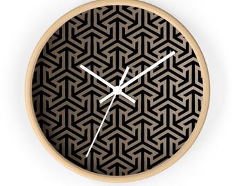 Geometric Wall Clock, Geometric Design Clock, Unique Wall Clock, Home Decor Clock, Modern Wall Clock, Cool Clock, Minimalist Wall Clock