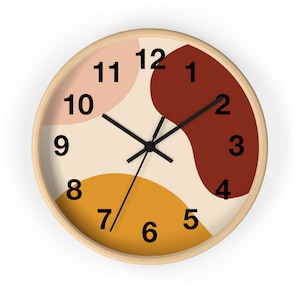 Minimalistische Wanduhr, Minimalistische Uhr, Bunte Uhr, Einzigartige Wanduhr, Moderne Wanduhr, Wohnzimmer Uhr, Büro Uhr, Süße Uhr