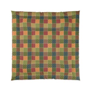 Patchwork Printed Comforter, Patchwork Comforter, Patchwork Pattern Comforter, Geometric Comforter, Unique Comforter, Trendy Comforter image 8