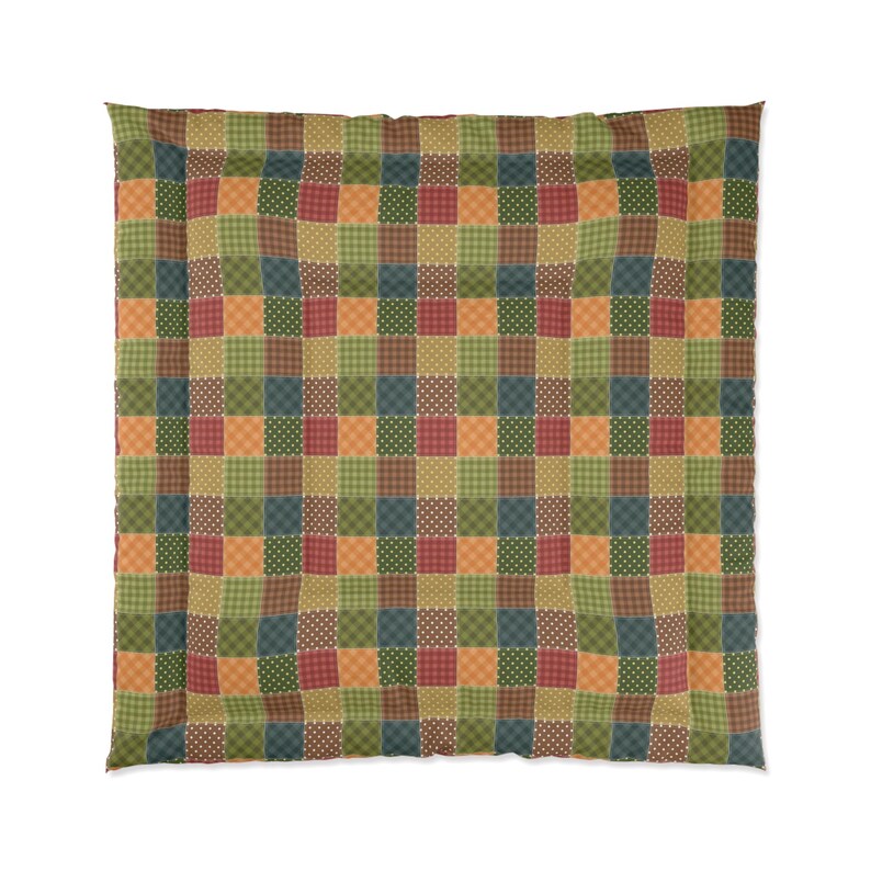 Patchwork Printed Comforter, Patchwork Comforter, Patchwork Pattern Comforter, Geometric Comforter, Unique Comforter, Trendy Comforter image 8