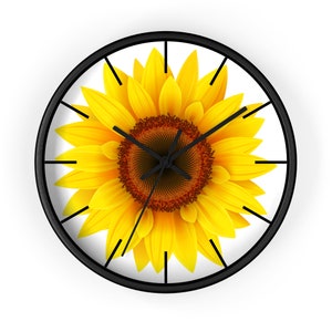 Sunflower Wall Clock, Art Deco Clock, Home Decor Clock, Floral Art Clock, Sunflower Clock, Flower Clock, Unique Clocks, Modern Clock, Clock
