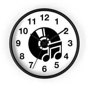 Music Art Clock, CD Wall Clock, Music Clock, Retro Clock, Vinyl Clock, Vintage Wall Clock, Unique Wall Clock, Cool Clock, Round Clock