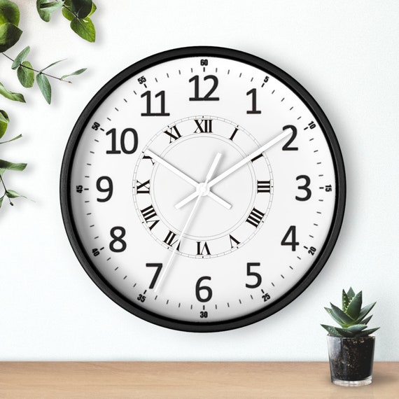 Orologio Da Parete Moderno Silenzioso 30 Cm – Quadrante Nero Con Numeri Argento 3D, Vetro, Per Soggiorno E Cucina