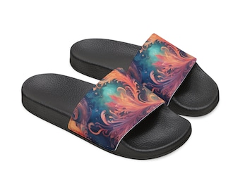 Womens Slide Sandals, Colorful Sandals, Beach Slides, Summer Sandals, Slide Sandals, Pool Slide Sandals, Summer Slippers, Slip on Sandals