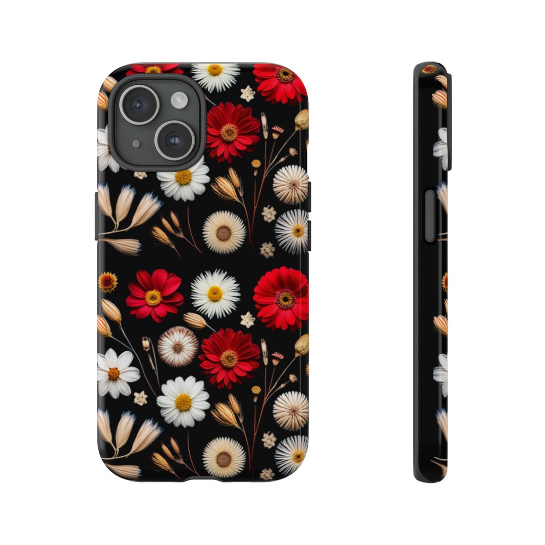 Flower Phone Cover Floral Phone Case Pressed Flowers Phone Etsy