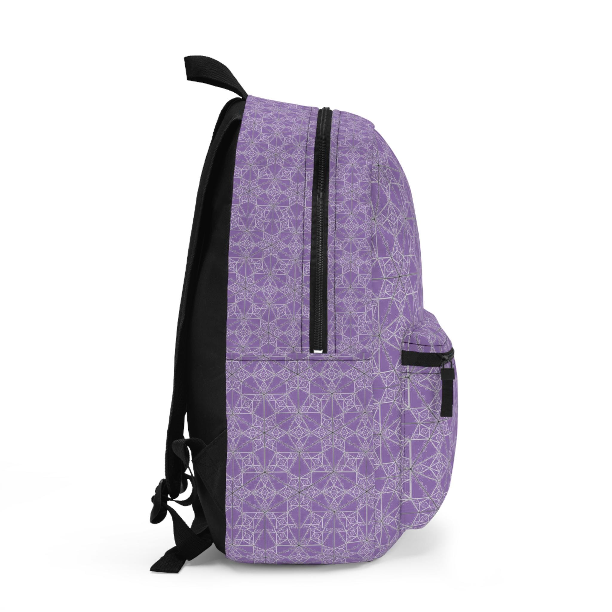Geometric Backpack, Purple Geometric Backpack, Purple  display picture 3