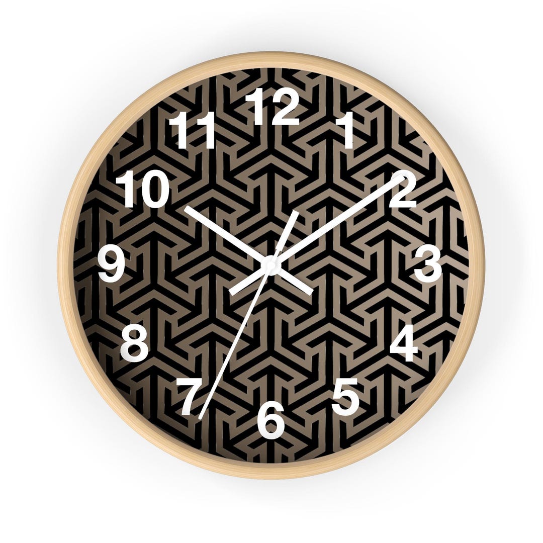 Geometric Wall Clock, Geometric Design Clock, Home Decor Clock, Unique ...
