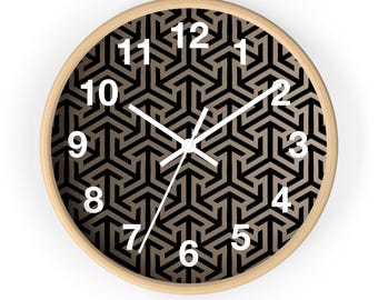 Geometric Wall Clock, Geometric Design Clock, Home Decor Clock, Unique Wall Clock, Modern Wall Clock, Cool Clock, Minimalist Wall Clock