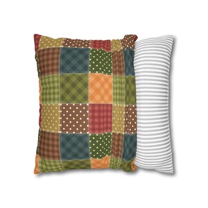 Funda de almohada con estampado de patchwork, funda de almohada con estampado de patchwork, funda de almohada geométrica, funda de almohada moderna, funda de almohada única, funda estampada imagen 10