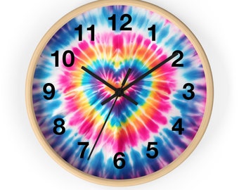 Wall Clock, Modern Clock, Rainbow Clock, Colorful Clock, Art Deco Wall Clock, Decorative Clock, Unique Wall Clock, Office Wall Clock, Gift