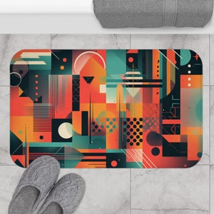 Bath Mat, Abstract Bath Mat, Non Slip Bath Mat, Cute Bath Mat, Unique Bath Mat, Aesthetic Bath Mat, Memory Foam Bath Mat, Decor Bath Mat