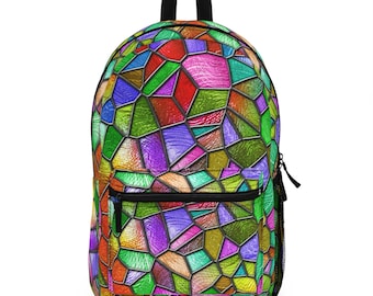 Vintage Candy wrapper multicolor Backpack with Artistic Design one of the kind CANDIES BACKPACK main image 4