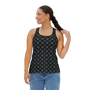 Womens Tank Top, Goth Top, Goth Tank Top, Goth Pattern Top, Sleeveless Blouse, Ribbed Tank, Aesthetic Tank Top, Cute Tank Top, Summer Tank