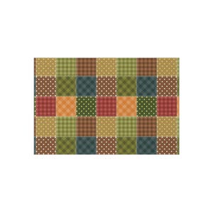 Patchwork Printed Rug, Patchwork Pattern Rug, Quilt Style Rug, Geometric Outdoor Rug, Patio Rug, Porch Rug, Deck Rug, Garden Rug, Cool Rug image 6