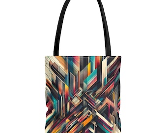 Abstract Tote Bag, Geometric Tote Bag, Colorful Tote Bag, Stylish Tote Bag, Trendy Tote Bag, Unique Tote Bag, Cute Tote Bag, Canvas Tote