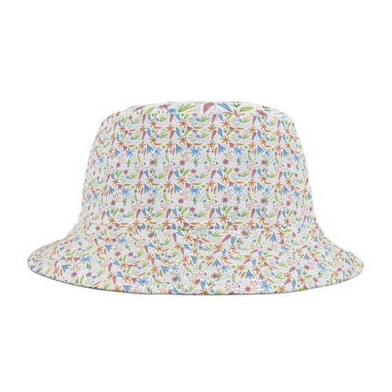 Floral Bucket Hat, Flower Bucket Hat, Colorful Bucket Hat