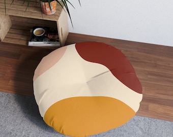 Abstract Floor Pillow, Tufted Floor Pillow, Round Floor Pillow, Floor Pillow, Floor Cushion, Large Floor Pillow, Sitting Cushion, Cute Decor