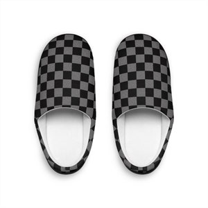 Men&#39;s Indoor Slippers, Checkered Slippers, Cute Slippers, House Shoes, Cozy Slippers, Comfy Slides, Bedroom Slippers, Warm Slippers, Gifts