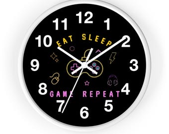 Game Room Wall Clock, Gamer Clock, Game Clock, Gaming Clock, Gamer Room Clock, Video Game Decor, Video Game Clock, Game Decor, Gamer Gift