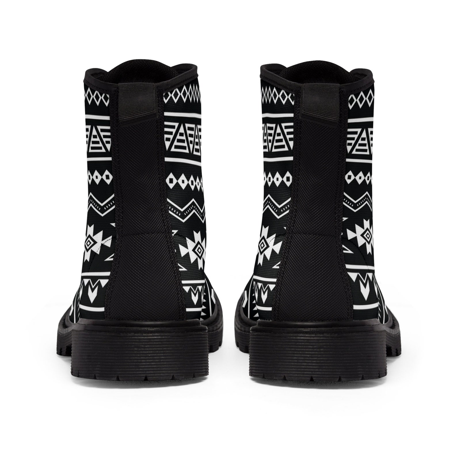 Men's Canvas Boots, Aztec Art, Geometric Pattern Footwear, Aztec ...