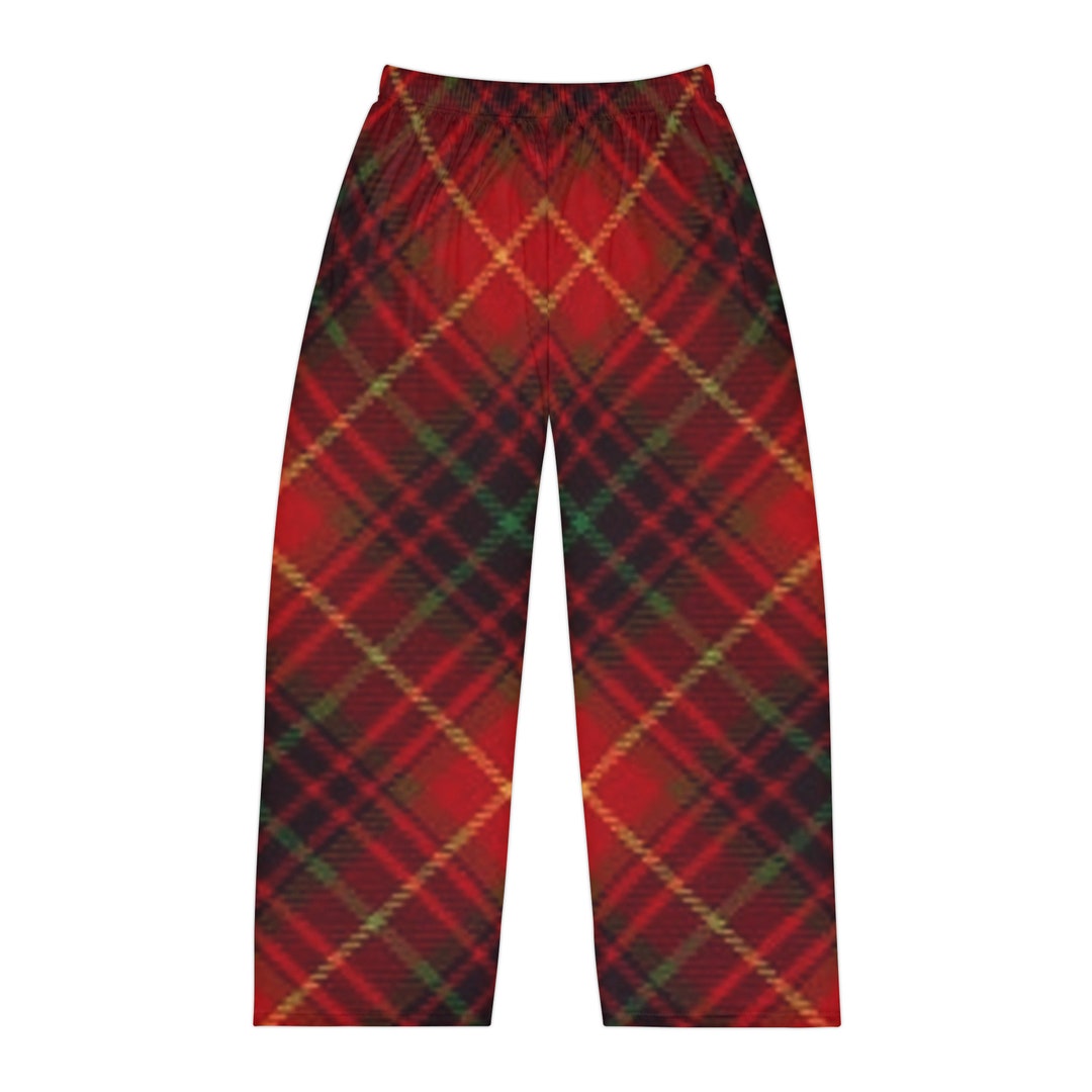 Men's Pajama Pants Red Plaid Pajama Pants Plaid Etsy