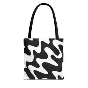 Einfarbige Tragetasche, Schwarzweiß Tragetasche, Minimalistische Tragetasche, Monochrome Tragetasche, Trendige Tragetasche, Einzigartige Tragetasche