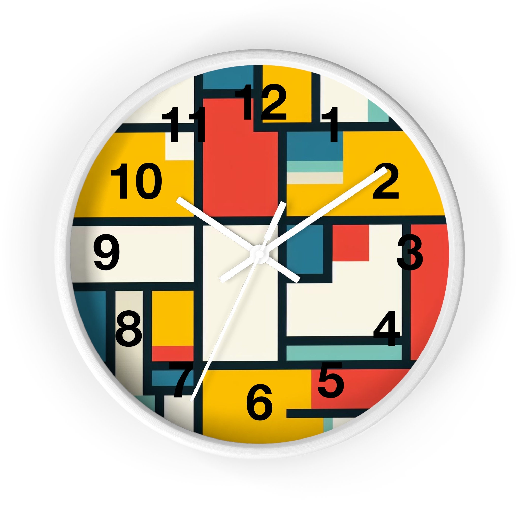 Wall Clock, Abstract Clock, Modern Clock, Decorative Clock, Colorful ...