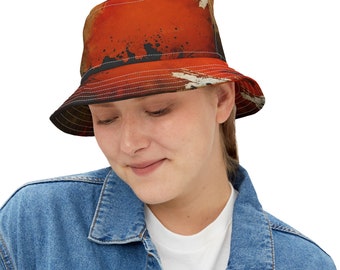 Woven Bucket Hat: Black Ombre, Handcrafted Seagrass - Etsy display picture 1