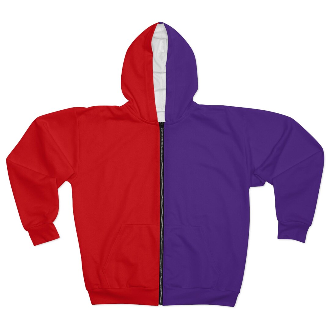 Dual Tone Hoodie, Two Tone Hoodie, Red Purple Unisex Zip Hoodie, Half & Half Hoodie, Double Color Hoodie, Contrast Hoodie, Bi Color Hoodie - Etsy Dual Tone Hoodie, Two Tone Hoodie, Red Purple Unisex Zip Hoodie, Half & Half Hoodie, Double Color Hoodie, Contrast Hoodie, Bi Color Hoodie - Etsy