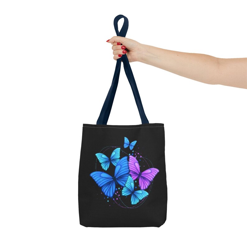 Butterfly Tote Bag, Stylish Tote Bag, Elegant Tote Bag, Chic Tote Bag, Cute Tote Bag, Trendy Tote Bag, Artistic Tote Bag, Nature Tote Bag image 7