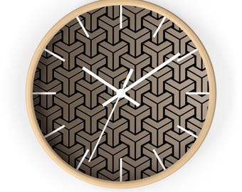 Geometric Wall Clock, Stylish Round Clock, Home Decor Clock, Unique Wall Clock, Minimalist Wall Clock, Modern Wall Clock, Cool Clock