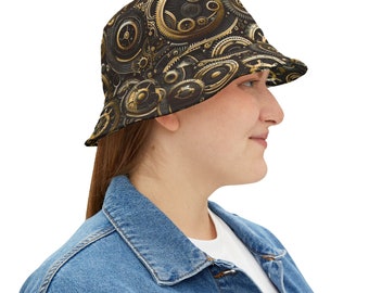 Woven Bucket Hat: Black Ombre, Handcrafted Seagrass - Etsy display picture 3