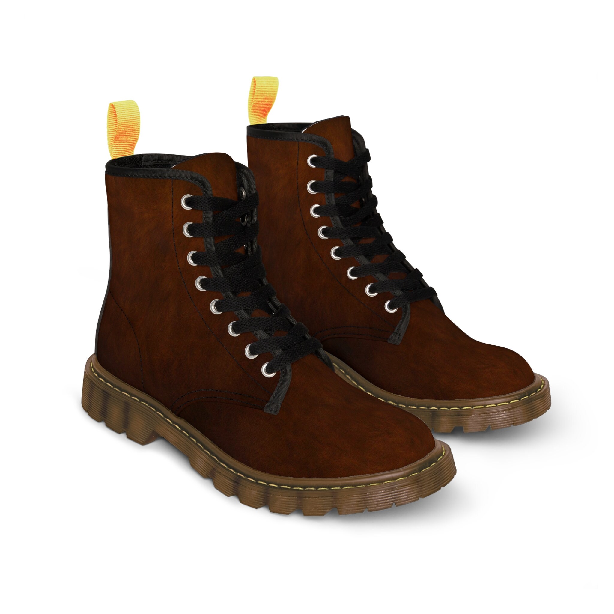 Mens leather and canvas boots deals