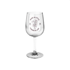 Vin ett litet glas, vinglas, vinglas med stjälk, sött vinglas, glas, unikt glas, present till vinälskare, vinglas 355 ml