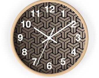 Geometric Wall Clock, Stylish Round Clock, Home Decor Clock, Unique Wall Clock, Modern Wall Clock, Cool Clock, Minimalist Wall Clock