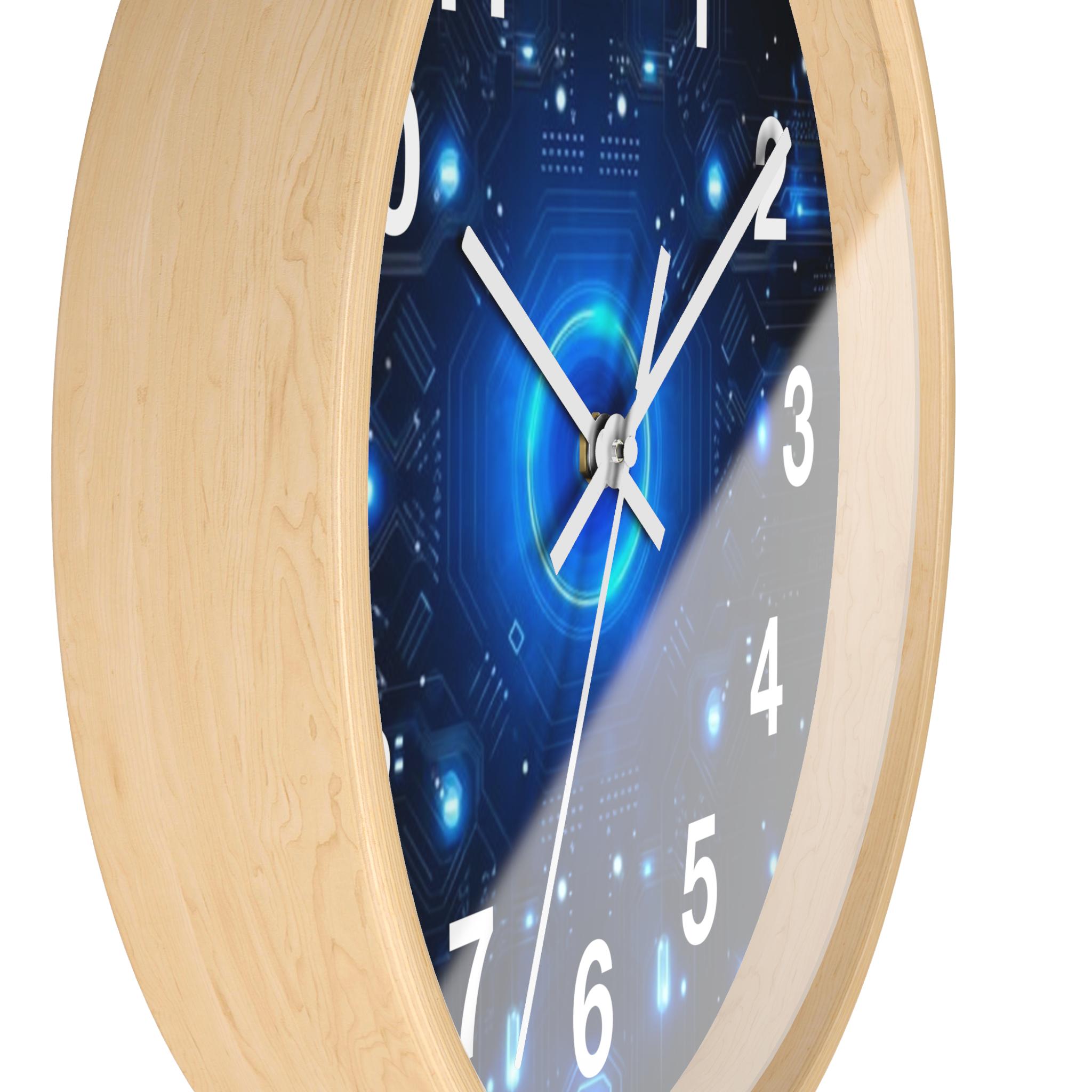 Digital Circuitry Art Clock, Cyber Pattern Clock, Digital Circuitry ...
