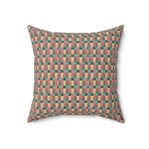 Cuscino quadrato con motivo patchwork, cuscino con stampa patchwork, cuscino geometrico, cuscino patchwork colorato, cuscino unico, cuscino alla moda immagine 3