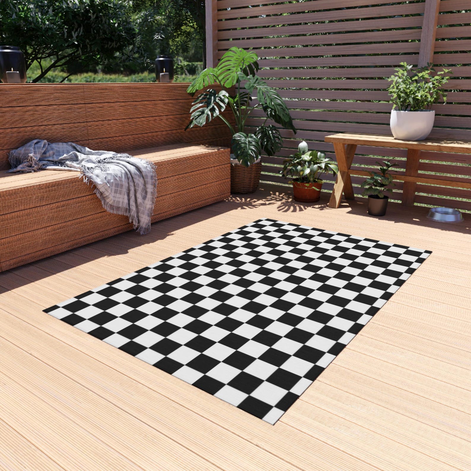 Checkboard Rug Pattern Seamless Checkered Outdoor Rug, Checkerboard Pattern Outdoor Rug, Checkers Rug ...
