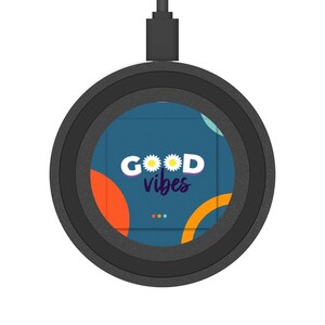 Quake Wireless Charging Pad, Good Vibes, Charging Pad, Wireless Charging Pad, Wireless Charger, Wireless Phone Charger, Wireless Charger Pad
